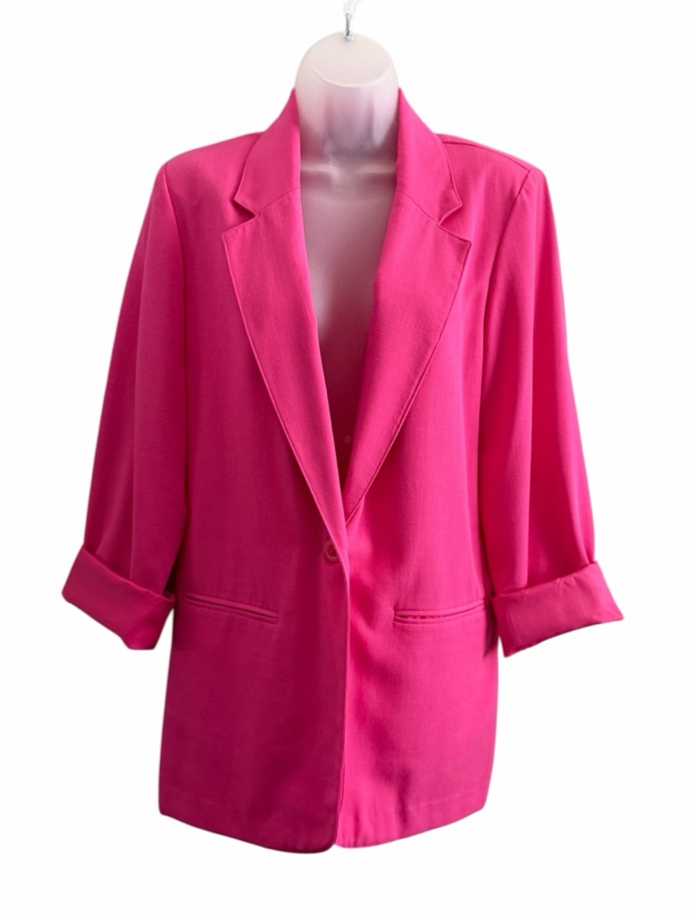 Vintage Sag Harbor Hot Pink Longline Blazer